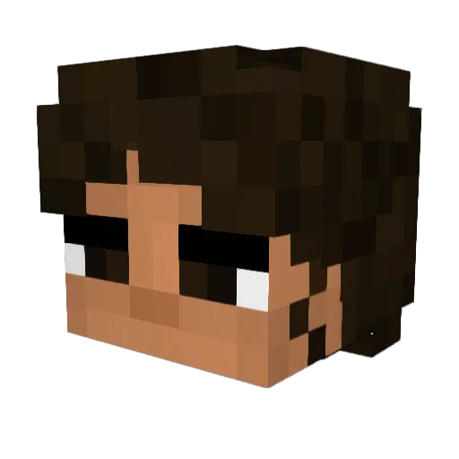 Caskette Minecraft avatar head, 3D render