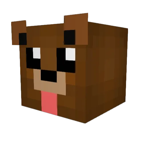 Casnoot Minecraft avatar head, 3D render