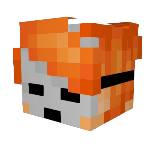 Casper1451 Minecraft avatar head, 3D render