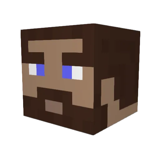 Casper2489 Minecraft avatar head, 3D render