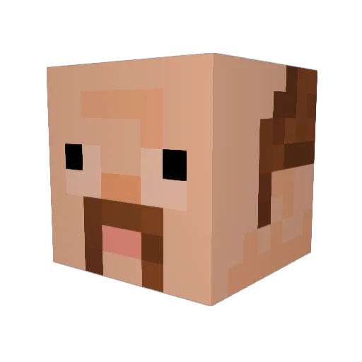 Casper980 Minecraft avatar head, 3D render