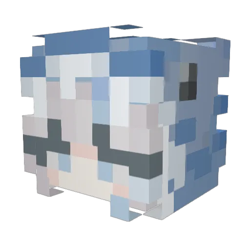 CasperEX Minecraft avatar head, 3D render