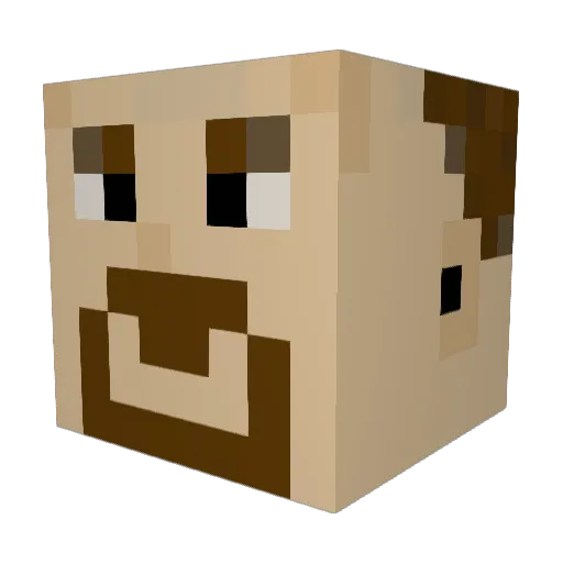 CasperHc Minecraft avatar head, 3D render