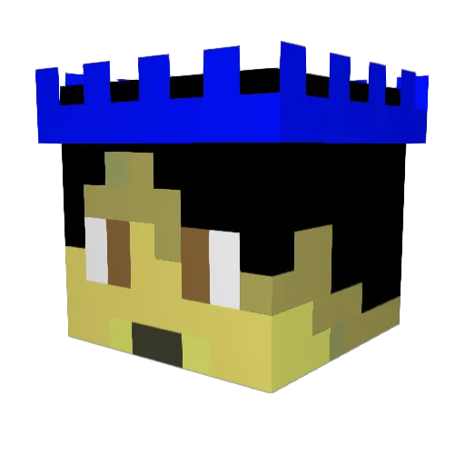 CasperPK Minecraft avatar head, 3D render