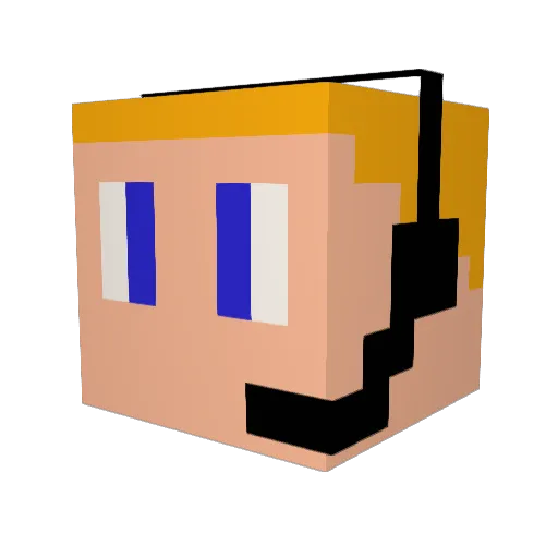 CasperSuetens Minecraft avatar head, 3D render