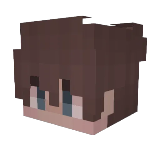 CasperTheGay Minecraft avatar head, 3D render
