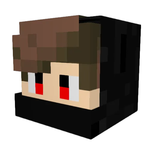 Casper_Kao Minecraft avatar head, 3D render