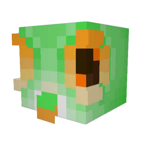 Casperdeww Minecraft avatar head, 3D render