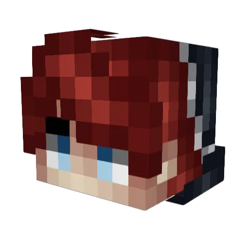 Casperitus Minecraft avatar head, 3D render