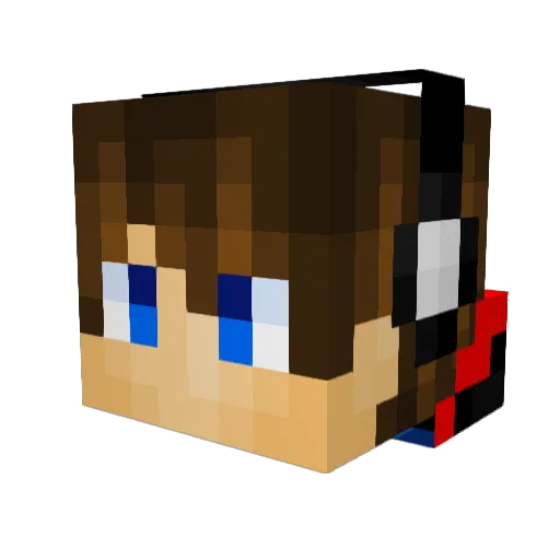 Casperj1 Minecraft avatar head, 3D render
