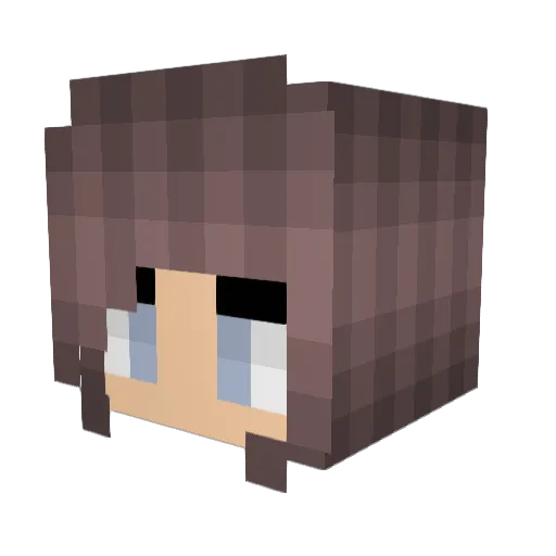 Caspiana_ Minecraft avatar head, 3D render