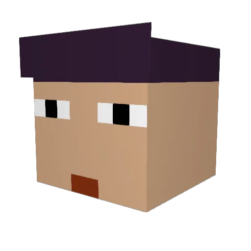 Caspin_Emilio Minecraft avatar head, 3D render