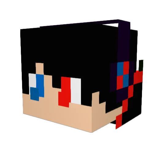 Casprison Minecraft avatar head, 3D render