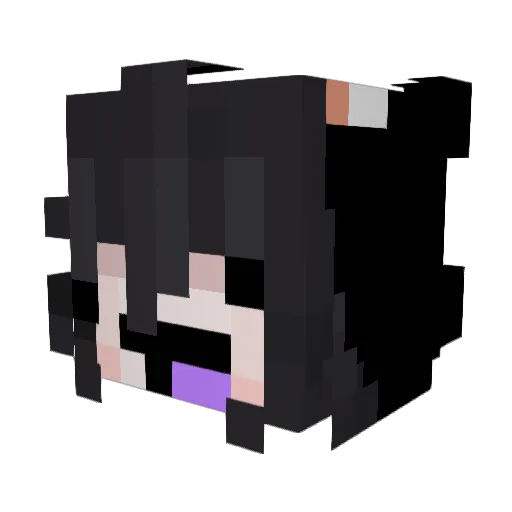 CassDrowned Minecraft avatar head, 3D render