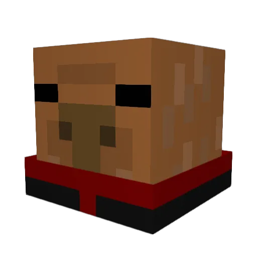 Cassaaa Minecraft avatar head, 3D render