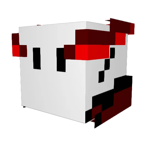 Cassava17 Minecraft avatar head, 3D render