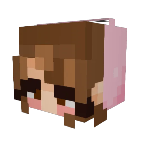 CassidyKitten Minecraft avatar head, 3D render