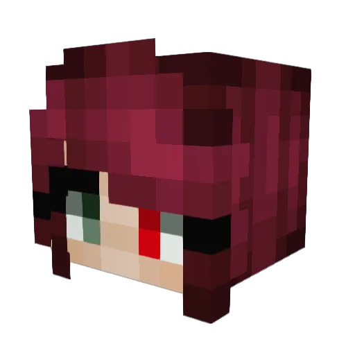 Cassie81 Minecraft avatar head, 3D render