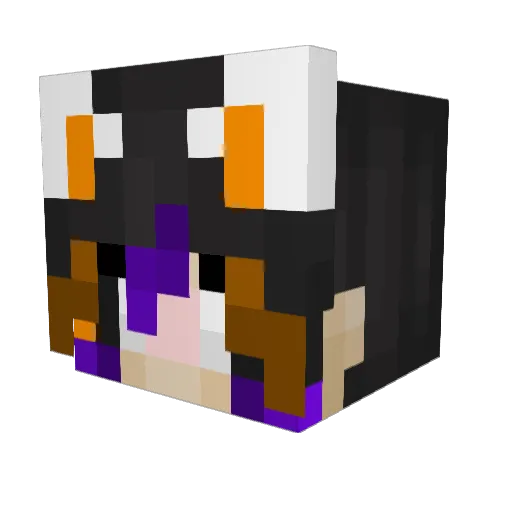 CassieCarnage Minecraft avatar head, 3D render