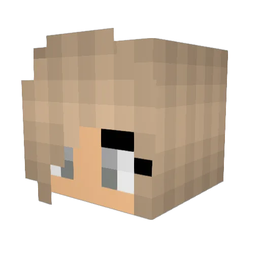 CassieHoward Minecraft avatar head, 3D render