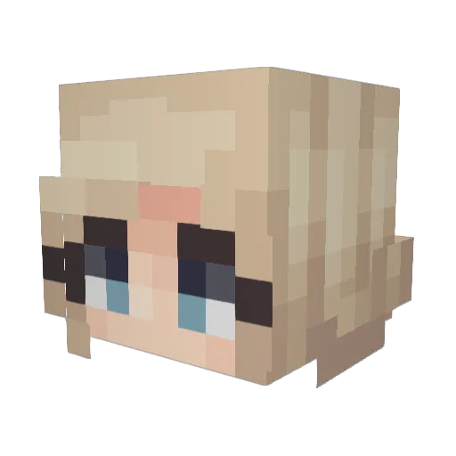 CassieSandsmark Minecraft avatar head, 3D render