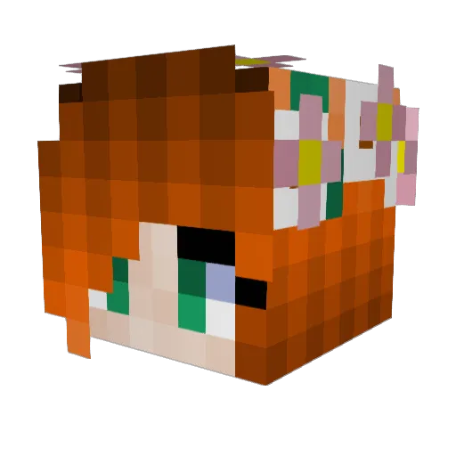 Cassieee14 Minecraft avatar head, 3D render