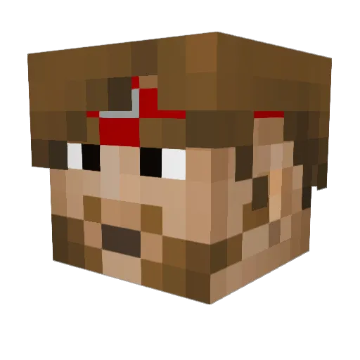 Cassimir Minecraft avatar head, 3D render