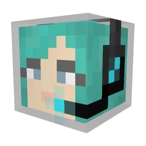 Cassini Minecraft avatar head, 3D render