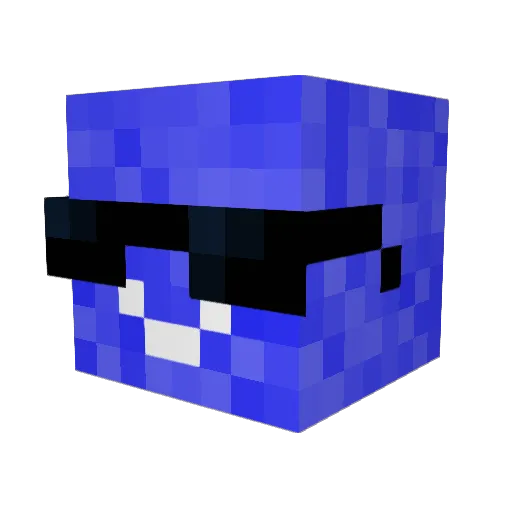 Cassssini Minecraft avatar head, 3D render