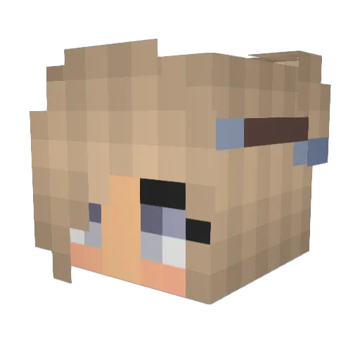 CassuDiCata Minecraft avatar head, 3D render