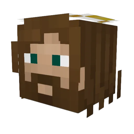 Cast25 Minecraft avatar head, 3D render