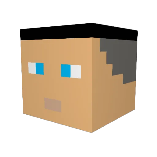 CastKober Minecraft avatar head, 3D render