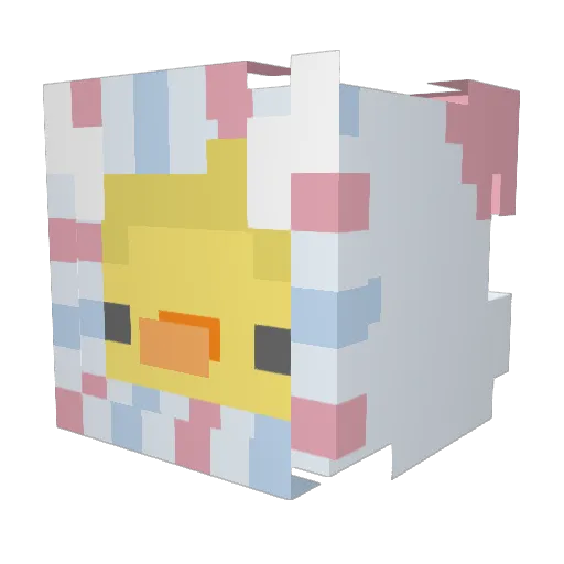 CastMember1 Minecraft avatar head, 3D render