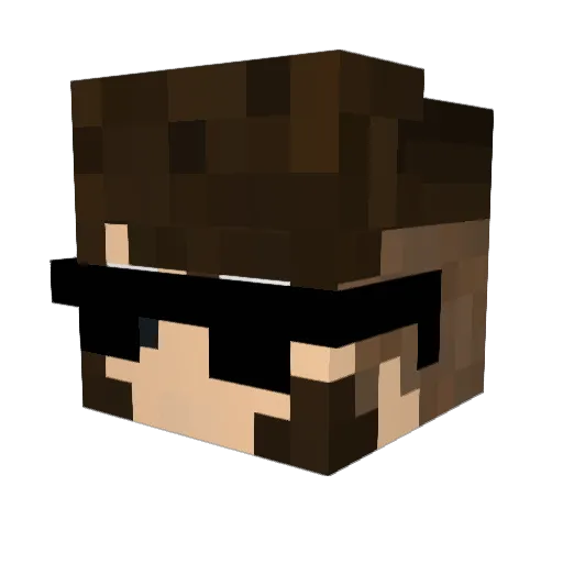 CastanhoBr Minecraft avatar head, 3D render