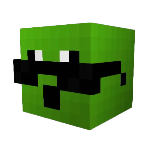 Castanhola Minecraft avatar head, 3D render