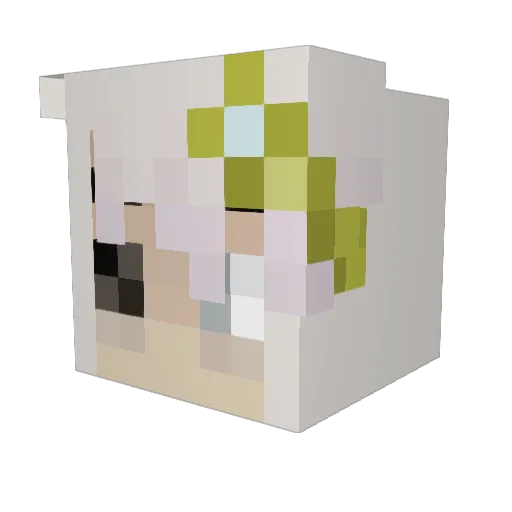 Castaras Minecraft avatar head, 3D render