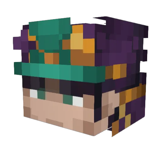 Castaway1021 Minecraft avatar head, 3D render