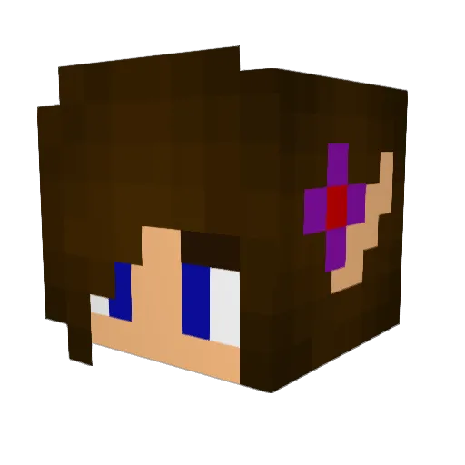 CastawayElf Minecraft avatar head, 3D render