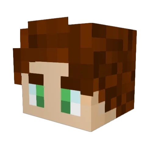 Castawayshrimp Minecraft avatar head, 3D render