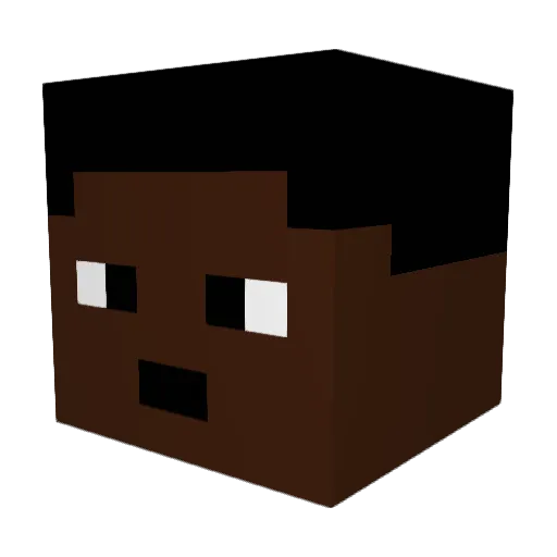 CastefaRib Minecraft avatar head, 3D render