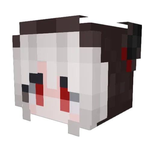 CastelBless Minecraft avatar head, 3D render