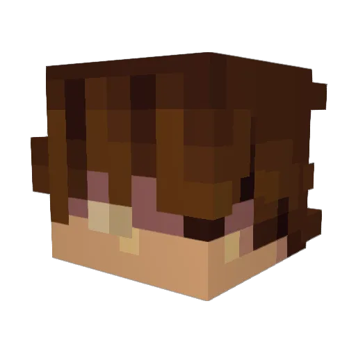 Castelos Minecraft avatar head, 3D render