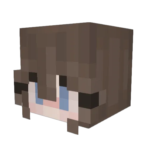 Castereia Minecraft avatar head, 3D render
