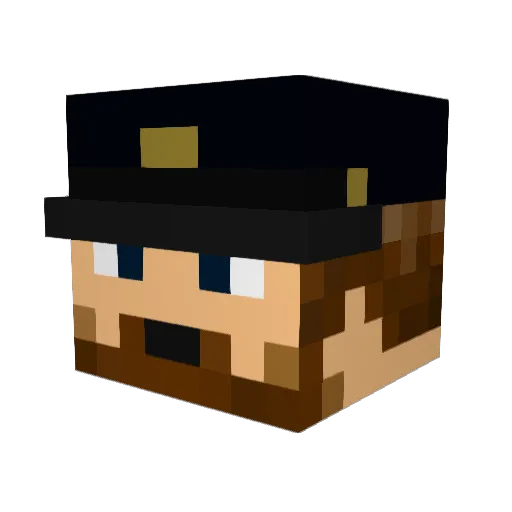 Castiamble Minecraft avatar head, 3D render