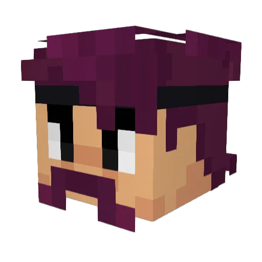 Castiel64 Minecraft avatar head, 3D render