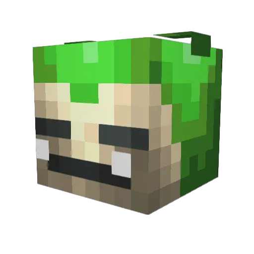 Castiel99 Minecraft avatar head, 3D render