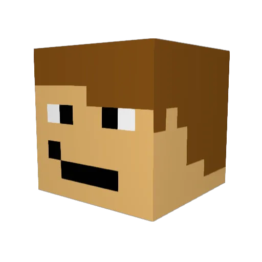 Castiellia Minecraft avatar head, 3D render