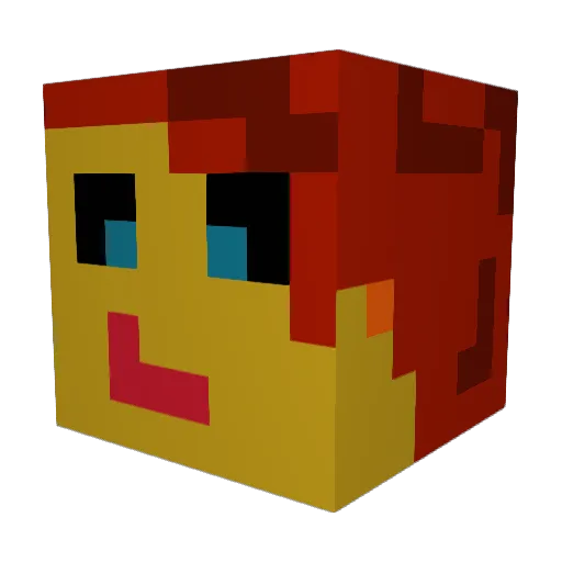 CastleGirl07 Minecraft avatar head, 3D render