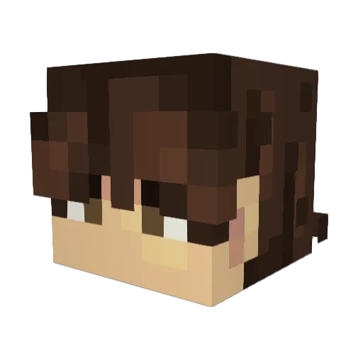 Castle_Minecraft Minecraft avatar head, 3D render