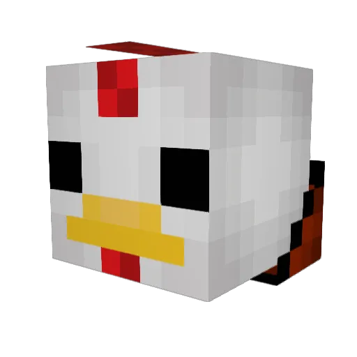 Castlebay Minecraft avatar head, 3D render